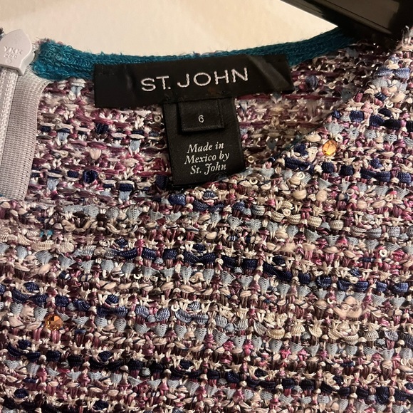 Authentic St John Plaid Sequin Sheath dress. - Picture 2 of 4